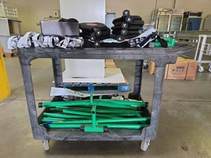 lot 17522 image: Pickleball Accessories with Paddles, Paddle Covers, Balls, Net and Portable Net Frame