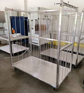 lot 17587 image: Stainless Steel Mobile Cage Cart