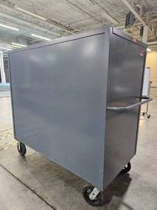 lot 17717 image: Open Front Rolling Cart - Contents Included