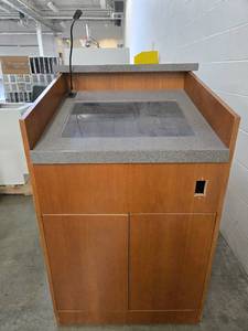 lot 17777 image: Wooden Lecture Podium