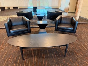 lot 17795 image: Oval Office Table and Matching Chairs