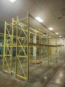 lot 19855 image: Connected Industrial Metal Shelving