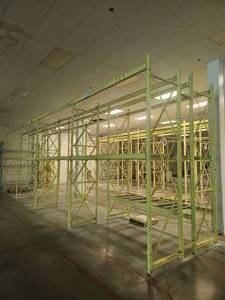 lot 19856 image: Connected Industrial Metal Shelving