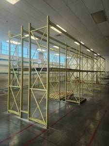 lot 19859 image: Connected Industrial Metal Shelving