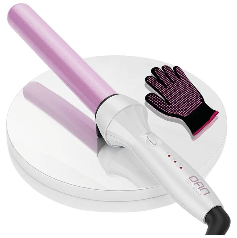 lot 63172 image: DAN Technology Curling Wand, 1 inch, Temperature Adjustable, Tourmaline Impregnated Ceramic Barrel, Dual Voltage, 60 min Shut Off, Curling Iron for Natural Curls and Long-lasting Hairstyles - Retail $25