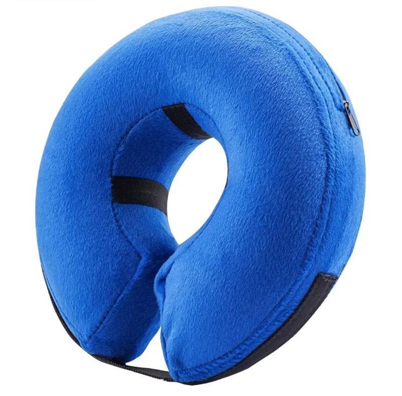 lot 63239 image: BENCMATE Inflatable Dog Cone Collar Alternative, Soft Dog Cone for Small Medium Large Dogs and Cats, Neck Recovery ECollar Donut Collar After Surgery (XXLarge, Blue) - Retail $12