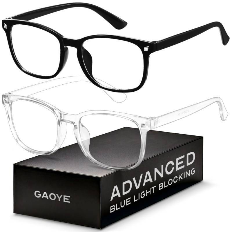lot 63190 image: Eyewear Frames for Men - Blue Light Blocking Square Glasses, Anti UV Ray Computer Gaming, Blue Blockers for Women - Retail $8