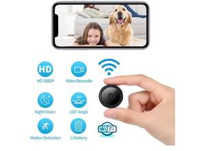 lot 17218 image: Small Camera for Spying Room Camera Secret Mini Spy Hidden House Small Nanny Cam with Phone App Video Recording Live Feed Night Vision Pet Baby Monitor - Retail $15