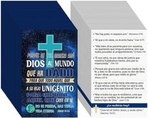 lot 17245 image: 200 Pcs Spanish Gospel Tract Card Salvation Cards Pocket Holy Postcards Prayer Postcards Christian Inspirational Bible Verses for Christian Gifts Women Men (Salvaci�n) - Retail $10