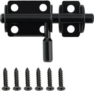 lot 17252 image: 3 Slide Gate Latch SUS304 Stainless Steel Gate Latch, Safety Door Lock Double Side Barrel Bolt Latches Black Barrel Bolt Latch for Interior Door Toilet Door Barn Door Fence Door Garage Door - Retail $6