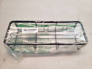 lot 17258 image: Black Metal Wire Wall Shelf  - Retail $12