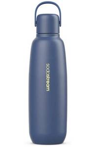 lot 17279 image: SodaStream 0.9 L Fizz&go Cool Metal Bottle Storm  Dishwasher Safe  Compatible with Duo, E-Duo, Terra and Much More  Keeps Warm & Cold for up to 12 Hours  BPA-Free  SCRATCHED AND DENTED. - Retail $32