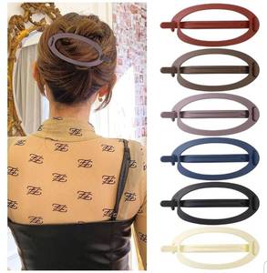 lot 17283 image: French Concord Hair Clips Claw - 6Pcs Side Slid Flat Hair Clips for Volume Strong Hold No Slip Grip Hair Claw Clips for Women Girls Thick Thin Hair (Matte Oval, Large, 4.7 inches) - Retail $16