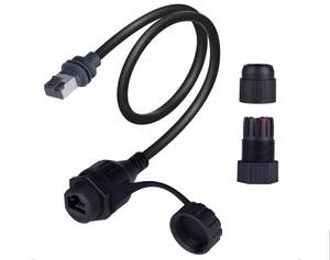 lot 17284 image: Ethernet Adapter for Starlink StandardGen 3 and Mini, Waterproof Barrel Jack, 24AWG CAT5E 1000Mbps Data Transfer, Outdoor Use, Cold & Heat Resistant. - Retail $30