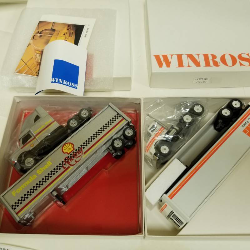 lot 1435 image: Leprino Foods and Shell Racing 2 Winross Semi Sets Truck and Trailers