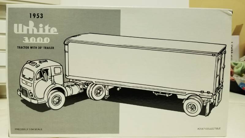 lot 1540 image: First Gear 1953 White 3000 Budweiser Truck and Trailer