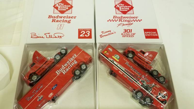lot 1565 image: Pair of Winross Racing Semis Budweisers