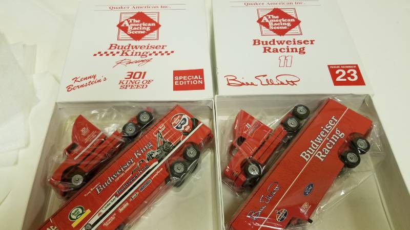 lot 1567 image: Pair of Winross Racing Semis Budweisers
