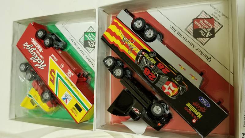lot 1568 image: Pair of Winross Racing Semis Davey Allison 2019 NASCAR HOF inductee