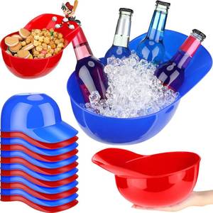 lot 9217 image: Tanlade 72 oz Large Plastic Baseball Helmet Bowl Baseball Hats Bowls Snack Ice Cream Dessert Helmet Cups for Birthday Worker Construction Popcorn Chip Party Favor(Red, Blue,12 Pcs)