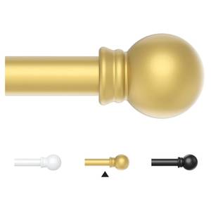 lot 9234 image: Thestoa Gold Curtain Rods for Windows 48 to 84-92 Inch, Stainless Steel Long Curtain Rods for Bedroom, Living Room, Kitchen, Farmhouse, Outdoor