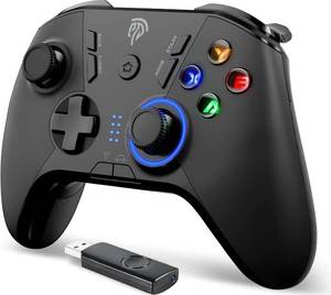 lot 9249 image: EasySMX 2.4G Wireless Gaming Controller for Windows PC, Steam Deck, PS3 & Android TV Box, Plug and Play Gamepad with Dual Vibration, 4 Back Paddles, Up to 14-Hour Battery Life