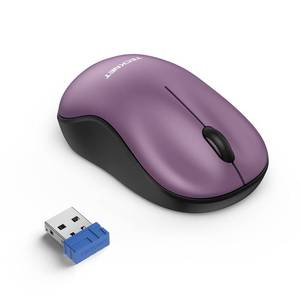 lot 9250 image: TECKNET Wireless Mouse for Laptop, 2.4G Silent Computer Mouse Quiet Click with 5 DPI Levels,Contoured Grip,Small Portable 30 Months Battery Cordless Mice for PC, Chromebook, Mac-Purple