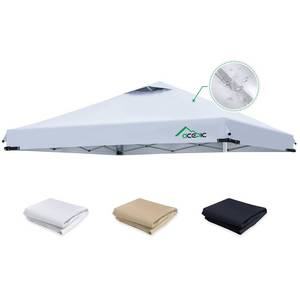 lot 9326 image: Upgraded 10x10 Canopy Replacement Top, Adhesive Bonding Waterproof Process Canopy Cover for Outdoor Events, with Adjustable Buckle, Air Vent, UV Protection, Fits Straight Leg Frames(White, Top Only)