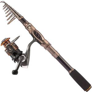 lot 9329 image: PLUSINNO Fishing Rod and Reel Combos Carbon Fiber Telescopic Fishing Rod with Reel Combo Sea Saltwater Freshwater Kit Fishing Rod Kit