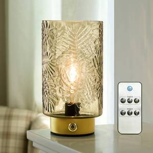 lot 9338 image: ULAROOM Cordless Lamps Rechargeable Battery Operated lamp,Glass Table Lamp Remote Control-Dimmable Brightness Touch Wireless Bedside Lamp for New Home GiftBedroomKitchenLiving Room Decor Amber