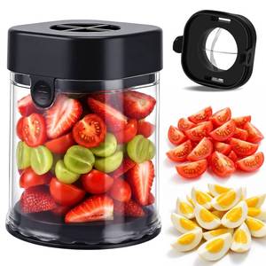 lot 9352 image: Hendiy Fruit Slicer Cup, Strawberry Slicer Grape Cutter Cup with Stainless Steel Blades, Egg Slicer Kitchen Gadgets Speed Cutters for Banana Grape Egg