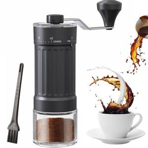 lot 9397 image: Manual Coffee Grinder, 40 External Adjustable Settings, Portable Conical Ceramic Burr Coffee Bean Grinder, 30g Hand Crank Coffee Mill for Espresso, Pour Over, French Press, Travel, Camping, Office
