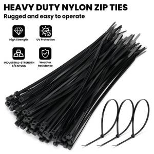 lot 9441 image: TOKCKYBL 14 Inch Zip Ties (50 Pack) Heavy Duty 50lbs Tensile Strength, UV Resistant Black Cable Ties for Indoor &amp Outdoor Use, Durable Nylon Wire Ties for Organizing Cables, Garden, Garage