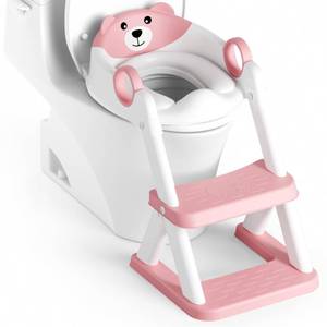 lot 9453 image: Rabb 1st Potty Training Seat, Upgrade Toddler Toilet Seat for Kids Boys Girls, 2 in 1 Potty Training Toilet, Splash Guard Anti-Slip Pad Step Stool