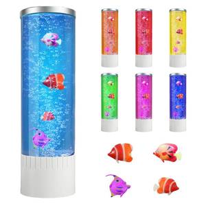 lot 9470 image: Brewish Bubble lamp  7 Color Changing LED Lamps  Fake Aquarium Night Light  Artificial Fish Tank with Moving Fishes  Home Decor, Ideal Gift for Kids, Adults, Sensory Lights for Autism & ADHD