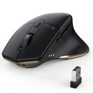 lot 9498 image: iClever Wireless Mouse with Bluetooth or USB Receiver, 5 Adjustable 2400DPI Rechargeable Computer Mice, Wireless Mouse for Laptop, iPad, MacBook, Tablet, PC