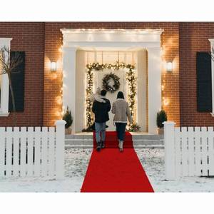 lot 9522 image: EZLucky Red Carpet Runner for Party, 2.6X15 ft, 130 GSM Felt Non-Woven Fabric, Hollywood Red Carpet for Event, Aisle Runner for Wedding Ceremony, Movie Theme Party Decorations, Red Runway Rug for Prom