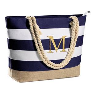 lot 9529 image: YOOLIFE Beach Bag for Women Mom - Monogram Travel Canvas Beach Tote Bag Waterproof Pool Bag Customized Gifts for Her Friends Female Mom Teacher Personalized Birthday Gifts M