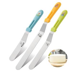 lot 9590 image: KCKHFA 3PCS Icing Spatula, Offset Spatulas with Ergonomic PP Handle, Stainless Steel Multi-purpose Frosting Tools for Cake Decorating, Baking, Dishwasher Safe (6,8,10)