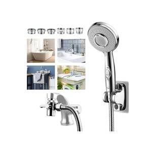 lot 9594 image: KLLEYNA Shower Head Hose Attachment for SinkTub Faucet - ONOFF Jets Sprayer for Dog WashBathtub CleaningBaby BathHair Rinse, Tap Extender Water Nozzle for Bathroom Kitchen Utility Garden Basement