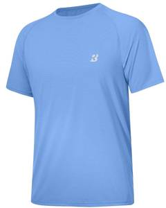 lot 9620 image: Roadbox Mens Rash Guard Short Slevee, UPF 50 UV Sun Protection Water T-Shirts, Quick Dry Swim Shirts for Surf Beach Fishing (Large)