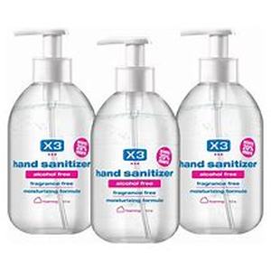 lot 9542 image: X3 CLEAN Hand Sanitizer,Size 8.5 oz.,Foam, 10010 3 Pack