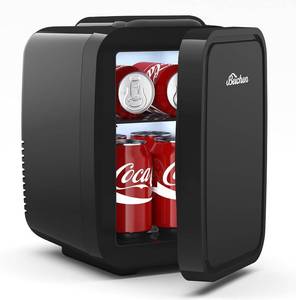 lot 9633 image: BEICHEN Mini Fridge 4L6-Can Portable Refrigerator Black