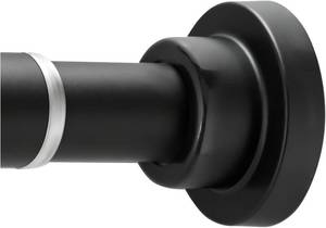 lot 9653 image: Silver Shower Curtain Rod 26 65 Inch, Adjustable Tension, No-Drill