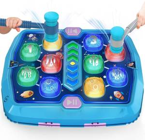 lot 9668 image: Whack Game Mole Toys for 2-6 Year Olds Pounding Toys with 2 Hammers, 3 Modes