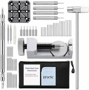 lot 9682 image: EFIXTK Watch Link Removal Kit Resizing Tool, 20 Spring Bars & 20 Cotter Pins