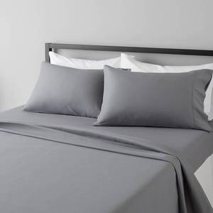 lot 9686 image: Amazon Basics Brushed Microfiber Bed Sheet Set, 14-Inch Pockets, Queen