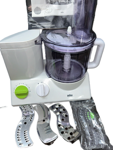 lot 1 image: Braun Food Processor with Multiple Attachments