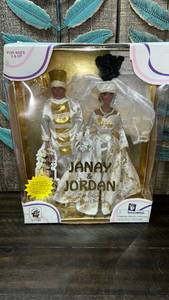 lot 16 image: Janay & Jordan Royal Fantasy Wedding Doll Set new old stock