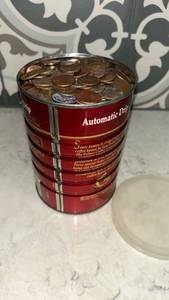 lot 25 image: Folgers Coffee Can full of unsearched Pennie��s
